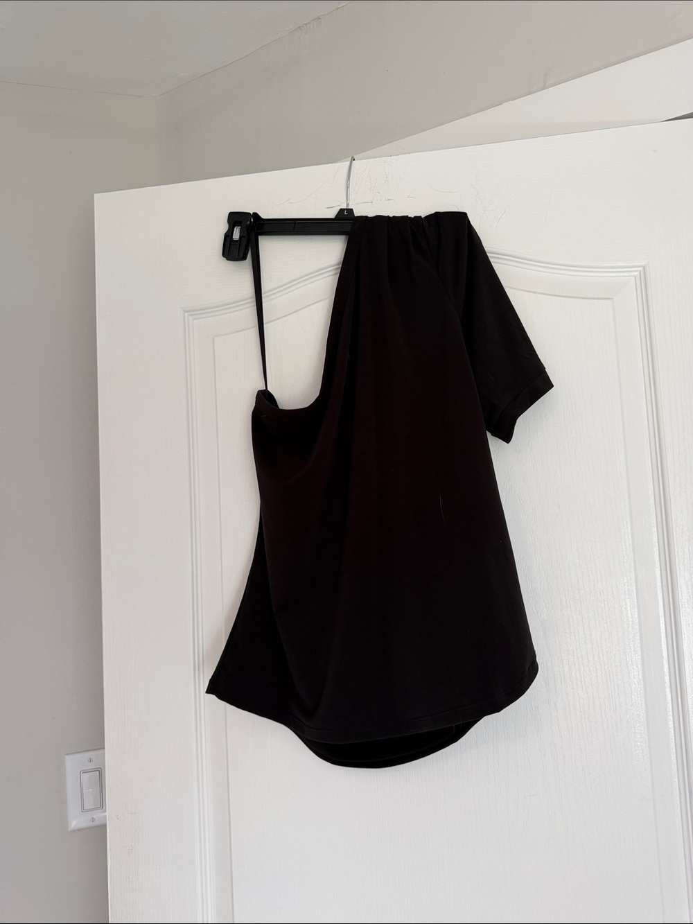 White House Black Market Black One-Shoulder Top